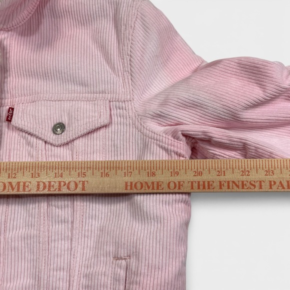 Levis Womens Pink Corduroy Sherpa Lined Original Trucker Jacket Small NEW NWT - Picture 7 of 16